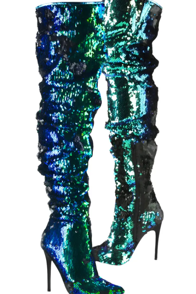 Pleaser COURTLY 3011 Boots Green