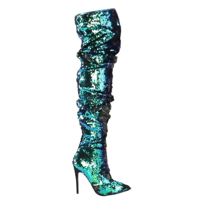 Pleaser COURTLY 3011 Boots Green