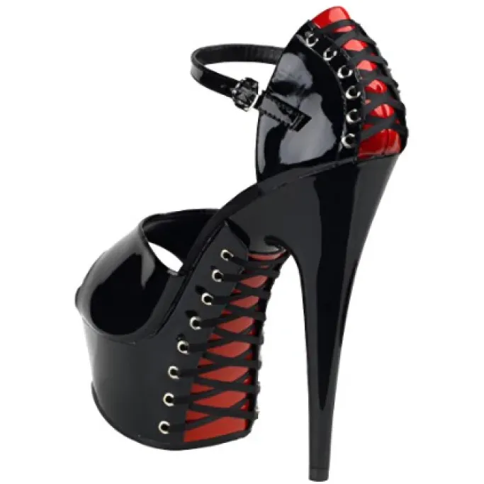 Pleaser DELIGHT 660FH Shoes Black/Red