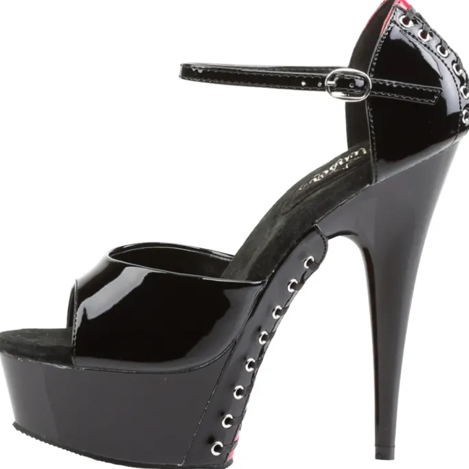 Pleaser DELIGHT 660FH Shoes Black/Red