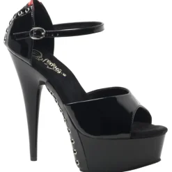 Pleaser DELIGHT 660FH Shoes Black/Red