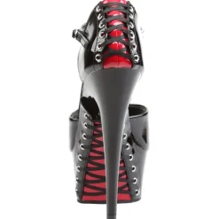 Pleaser DELIGHT 660FH Shoes Black/Red