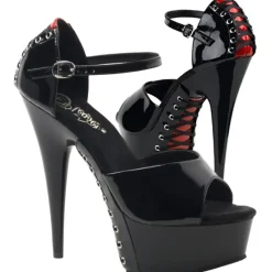 Pleaser DELIGHT 660FH Shoes Black/Red