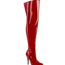 Pleaser Pink Label SEDUCE-3000WC Boots Red WIDE CALF