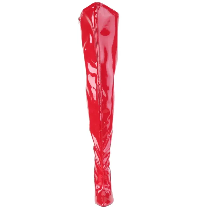 Pleaser Pink Label SEDUCE-3000WC Boots Red WIDE CALF