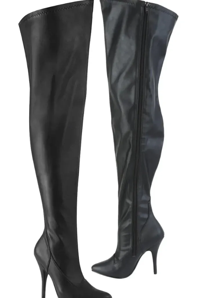 Pleaser Pink Label SEDUCE-3000WC Boots Matte WIDE CALF