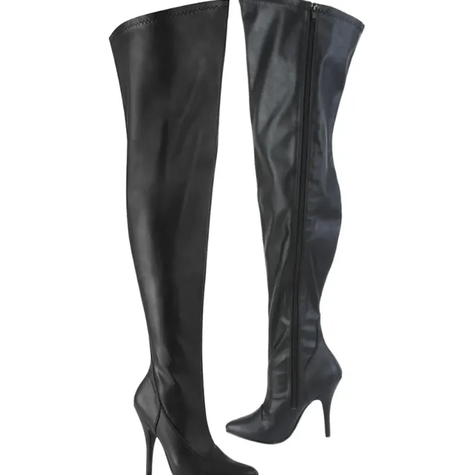 Pleaser Pink Label SEDUCE-3000WC Boots Matte WIDE CALF