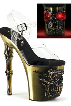 Pleaser Rapture 808-LT Brass Shoes