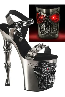 Pleaser Rapture 812-LT Pewter Shoes