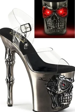 Pleaser Rapture 808-LT Shoes Pewter