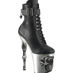 Pleaser Rapture 1020STR-LT Silver Sole Boots