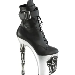 Pleaser Rapture 1020STR-LT Silver Sole Boots