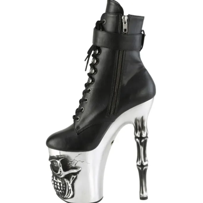 Pleaser Rapture 1020STR-LT Silver Sole Boots
