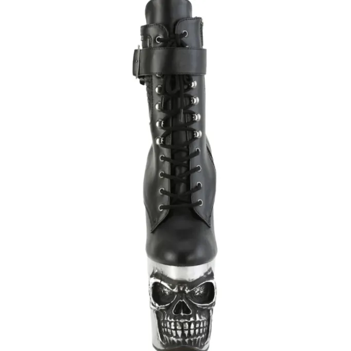 Pleaser Rapture 1020STR-LT Silver Sole Boots