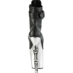Pleaser Rapture 1020STR-LT Silver Sole Boots