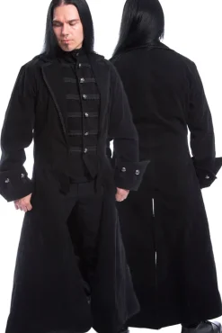 Innocent Clothing Poizen Quentin Coat Black Velvet (S)