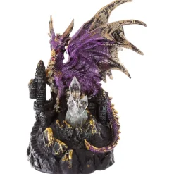 Puckator Purple Dark Legends Dragon on Castle with LED Crystal
