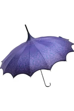 Soake Purple Patterned Pagoda Umbrella / Parasol