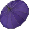 Soake Purple Ribbed Pagoda Umbrella / Parasol