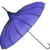 Soake Purple Ribbed Pagoda Umbrella / Parasol