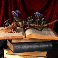 Nemesis Now Purrfect Broomstick Cats