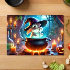 Oakhart Industries Rabbit Stew Glass Chopping Board