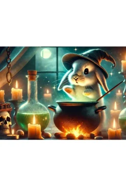 Oakhart Industries Rabbit Witch Glass Chopping Board