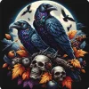 Oakhart Industries Ravens and Skulls Coaster Art079