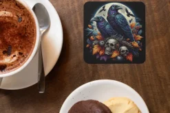Oakhart Industries Ravens and Skulls Coaster Art079