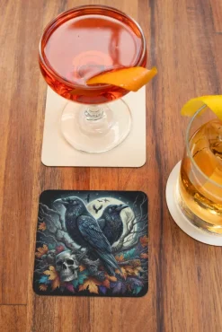 Oakhart Industries Ravens and Skulls Coaster Art078