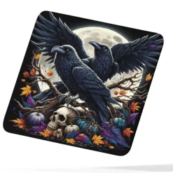 Oakhart Industries Ravens and Skulls Coaster Art076