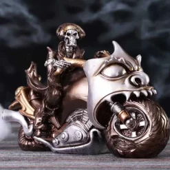 Nemesis Now Rebel Rider Bronze Skeleton Biker Figurine