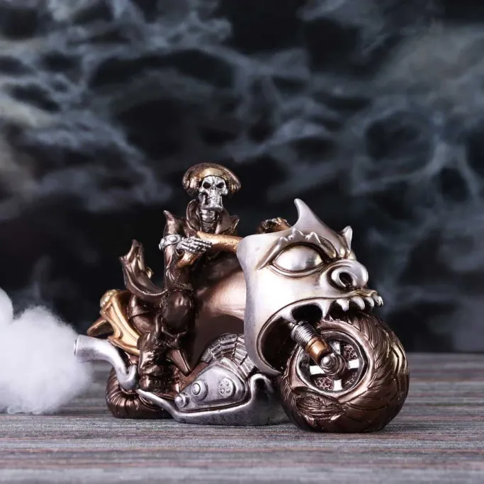 Nemesis Now Rebel Rider Bronze Skeleton Biker Figurine