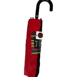 Soake Red and Black Swirl Folding Umbrella