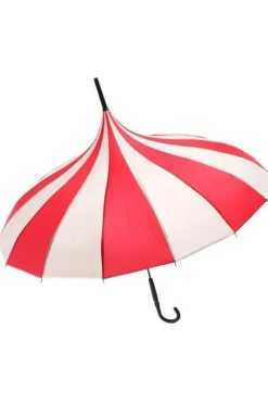 Soake Red and Cream Pagoda Umbrella / Parasol