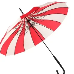 Soake Red and Cream Pagoda Umbrella / Parasol
