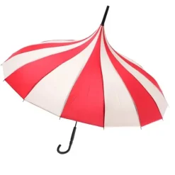 Soake Red and Cream Pagoda Umbrella / Parasol