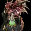 Puckator Red Dark Legends Dragon on Castle with LED Crystal