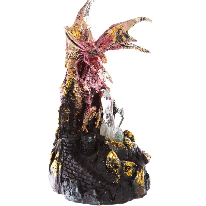 Puckator Red Dark Legends Dragon on Castle with LED Crystal
