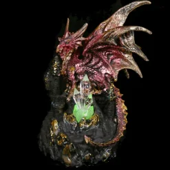 Puckator Red Dark Legends Dragon on Castle with LED Crystal
