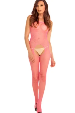 Rene Rofe Industry Net Pink Bodystocking