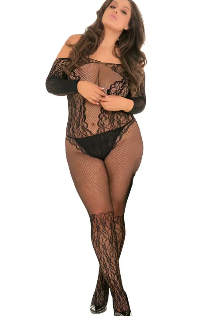 Rene Rofe Make You Melt Plus Size Bodystocking