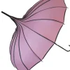 Soake Ribbed Pagoda Pink Umbrella