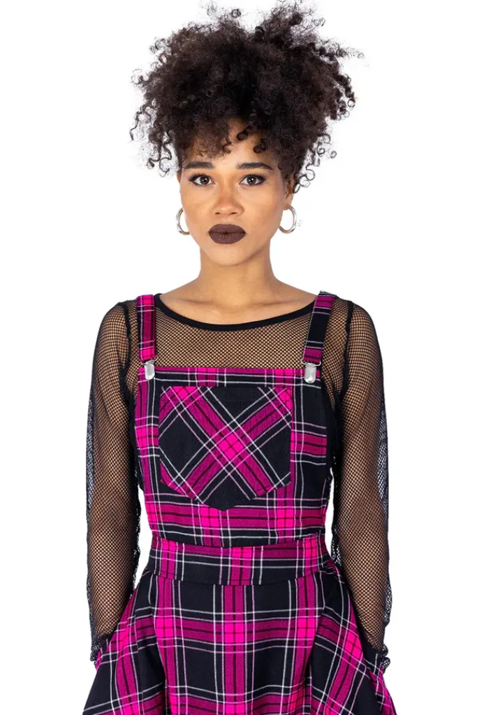 Innocent Clothing Rockabella Dark Pink Maeve Pinafore Dress