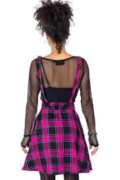 Innocent Clothing Rockabella Dark Pink Maeve Pinafore Dress