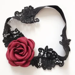 Gothic Accessories Rose and Heart Lace Garter Set