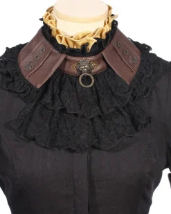 RQBL Black Jabot and Wristbands