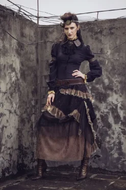 RQBL Black Jabot and Wristbands