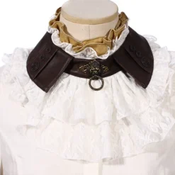 RQBL  White Jabot and Wristbands