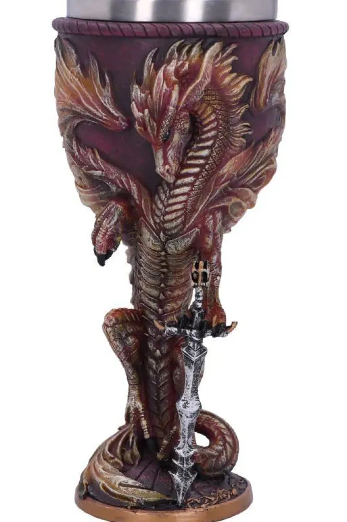 Nemesis Now Ruth Thompson Flame Blade Dragon Goblet